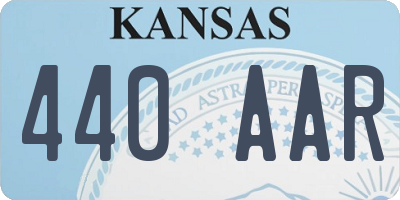 KS license plate 440AAR