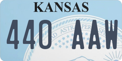KS license plate 440AAW