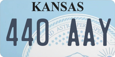 KS license plate 440AAY