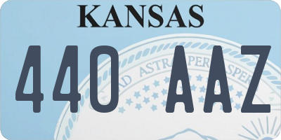 KS license plate 440AAZ