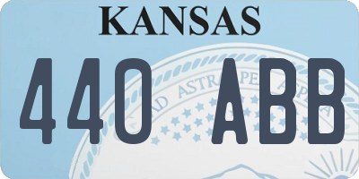 KS license plate 440ABB