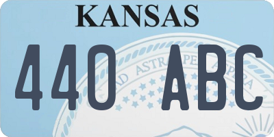 KS license plate 440ABC