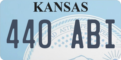 KS license plate 440ABI