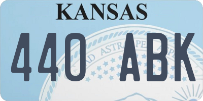 KS license plate 440ABK