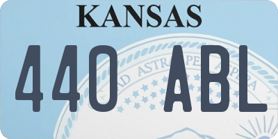 KS license plate 440ABL