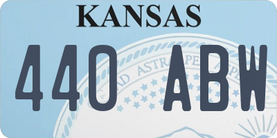 KS license plate 440ABW