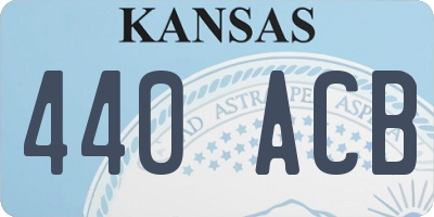KS license plate 440ACB