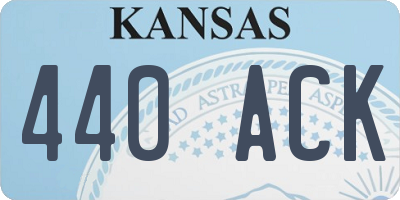 KS license plate 440ACK
