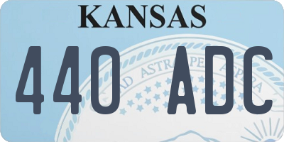 KS license plate 440ADC