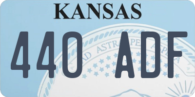 KS license plate 440ADF