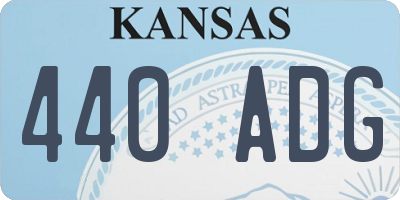 KS license plate 440ADG