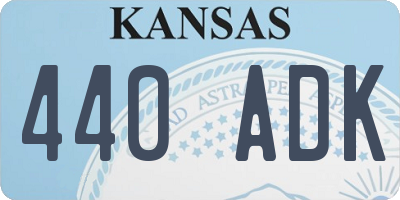 KS license plate 440ADK