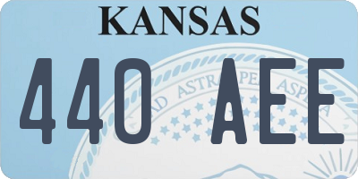 KS license plate 440AEE