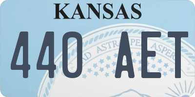 KS license plate 440AET