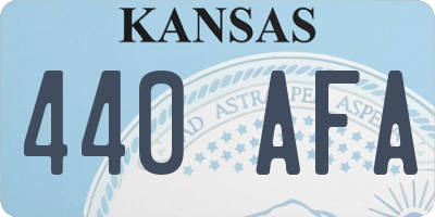 KS license plate 440AFA