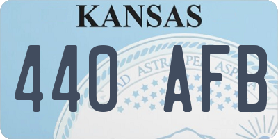KS license plate 440AFB