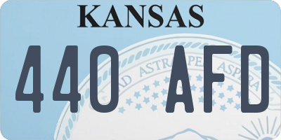 KS license plate 440AFD