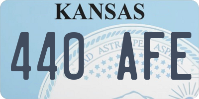 KS license plate 440AFE