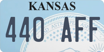 KS license plate 440AFF