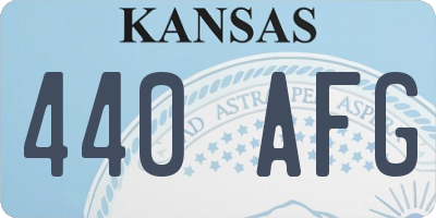 KS license plate 440AFG
