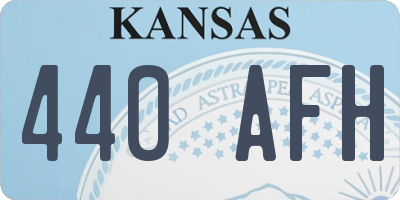 KS license plate 440AFH