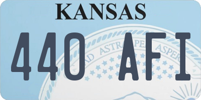 KS license plate 440AFI