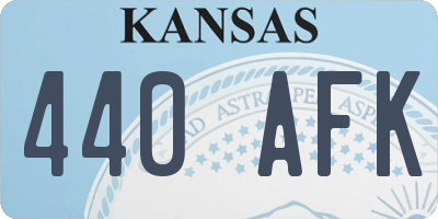 KS license plate 440AFK