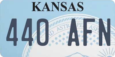 KS license plate 440AFN