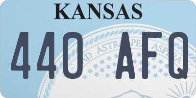 KS license plate 440AFQ