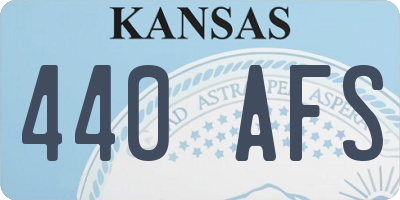 KS license plate 440AFS