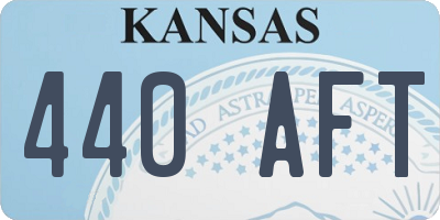 KS license plate 440AFT