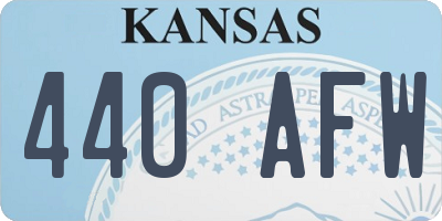KS license plate 440AFW
