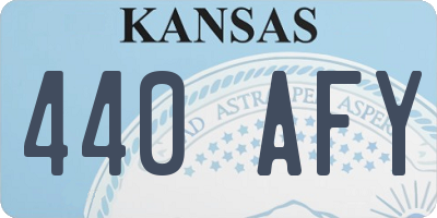 KS license plate 440AFY