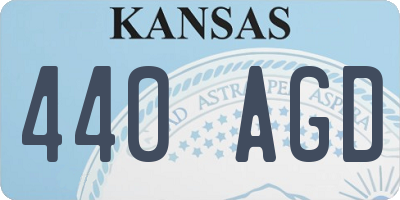 KS license plate 440AGD