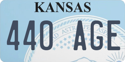 KS license plate 440AGE