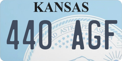 KS license plate 440AGF