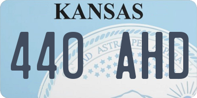 KS license plate 440AHD
