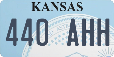 KS license plate 440AHH