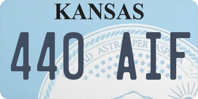 KS license plate 440AIF