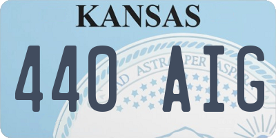 KS license plate 440AIG