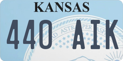 KS license plate 440AIK