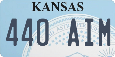 KS license plate 440AIM