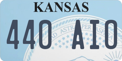 KS license plate 440AIO