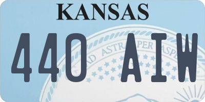 KS license plate 440AIW