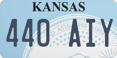 KS license plate 440AIY