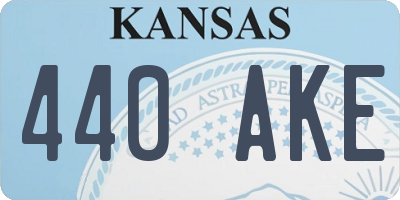 KS license plate 440AKE