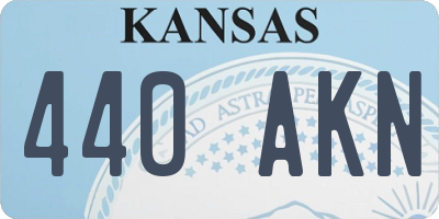 KS license plate 440AKN