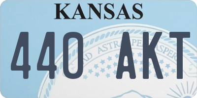 KS license plate 440AKT