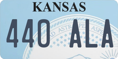 KS license plate 440ALA