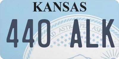 KS license plate 440ALK